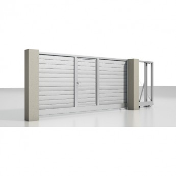 Откатные ворота с калиткой ALUTECH Prestige 3000х2000 мм Откатные ворота с калиткой ALUTECH Prestige 3000х2000 мм